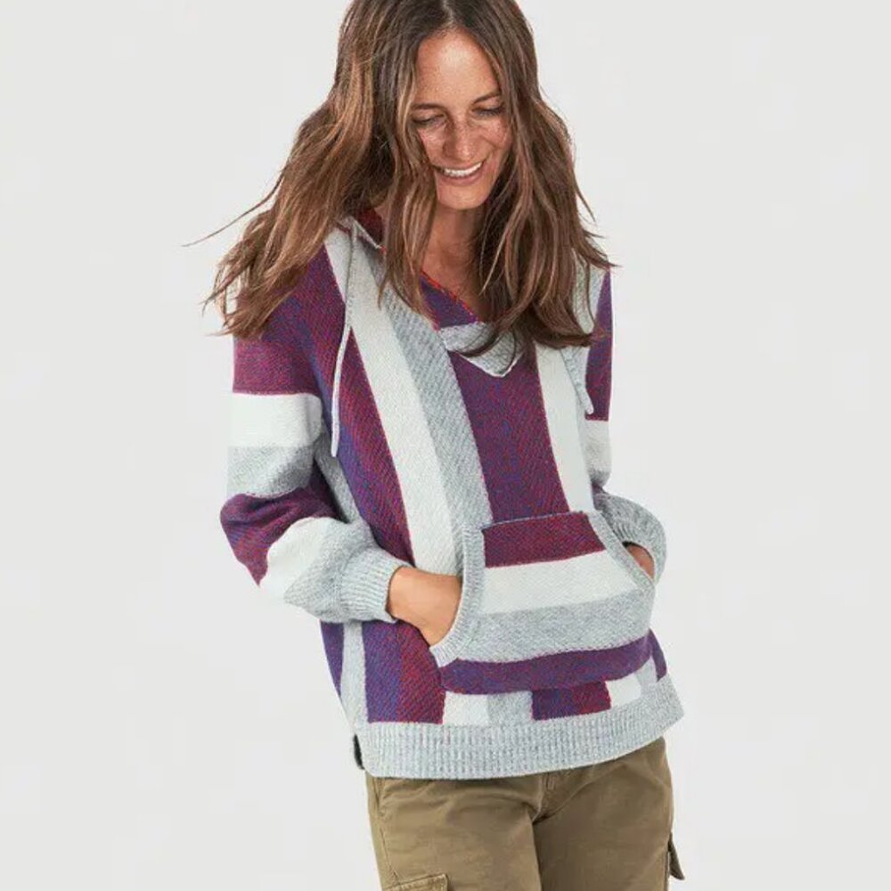 Faherty Gray Purple Striped Boulder Upstream Ponc… - image 5